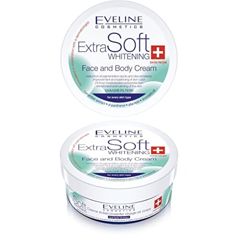 Eveline Cosmetics Extra Soft Face and Body Whitening Cream, 200ml