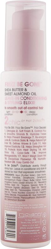 Giovanni 2Chic Frizz Be Gone Leave-in Conditioning & Styling Elixir for Coloured Hair, 4oz