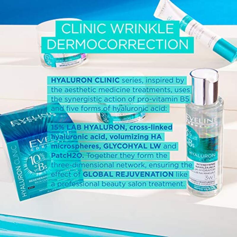 Eveline Cosmetics Hyaluron Clinic Multi-Nourishing Lifting Anti-Wrinkle Cream Against Discolouration Day & Cream 60+, 50ml