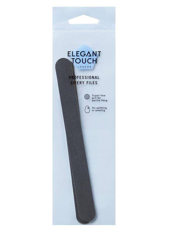 

Elegant Touch Professional Emery Boards Nail Care Tools, Medium, 2-Pieces, Black
