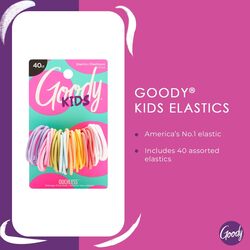 Goody Ouchless Medium Hair Elastics, 2mm, 40 Pieces