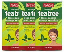 Beauty Formulas Tea Tree Nose Pore Strips, 6 Strips