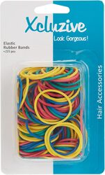 Xcluzive Hair Tie Ponytail Rubber Bands, 225 Pieces