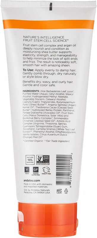 Andalou Naturals Argan Oil & Shea Moisture Rich Styling Cream, 200ml