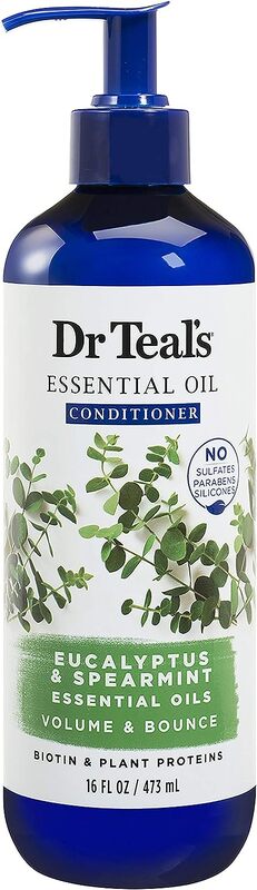 Dr. Teal's Volume & Bounce Eucalyptus & Spearmint Essential Oil Conditioner, 473ml