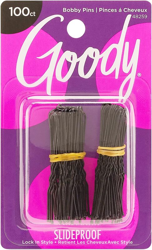 

Goody Slideproof Styling Essentials Black Hair Pins, 100 Pieces