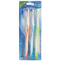 Beauty Formulas Active Oral Care Junior Toothbrush, Assorted Colour, 3 Piece