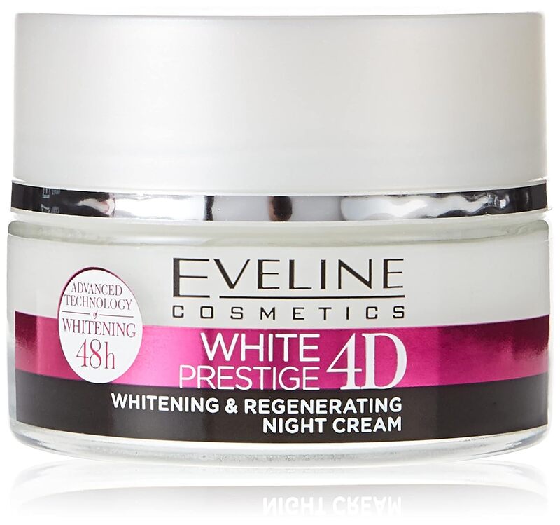 Eveline Cosmetics White Prestige 4D Intensive Whitening & Regeneration Night Cream, 50ml