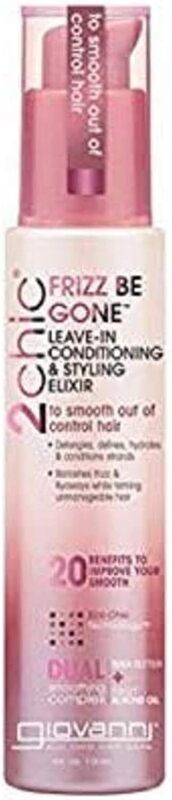 Giovanni 2Chic Frizz Be Gone Leave-in Conditioning & Styling Elixir for Coloured Hair, 4oz