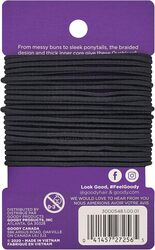 Goody Ouchless Womens Elastic Hair Tie, Black, 2mm, 29 Pieces