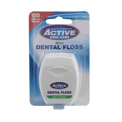 Beauty Formulas Active Oral Care 100-Meter Mint Waxed Dental Floss, 1 Piece