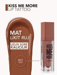 Flormar Kiss Me More Lip Tattoo, 3.8ml, 17 Nudist, Brown