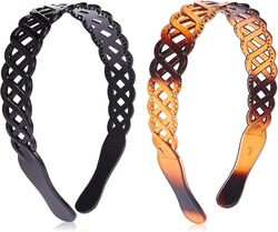 Goody 1941073 Classics Basket Weave Headbands, 2 Pieces