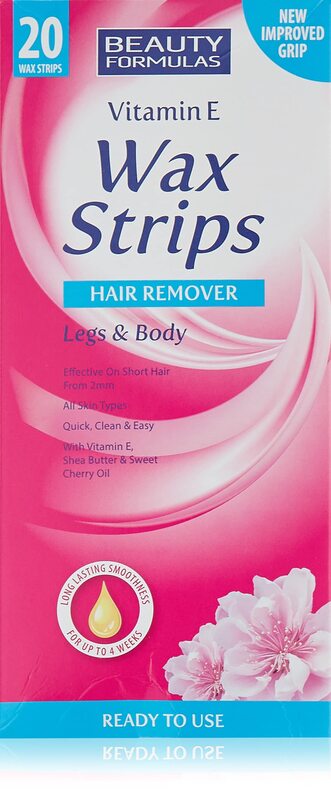 Beauty Formulas Hair Remover Wax Strips, 20 Sheets