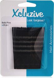 Xcluzive Big Bob Pins, Black, 24 Pieces