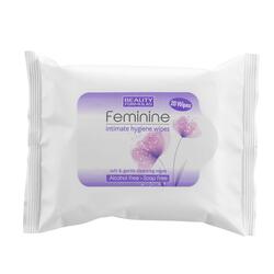 Beauty Formulas Feminine Hygiene Intimate Wipes, 20 Pieces