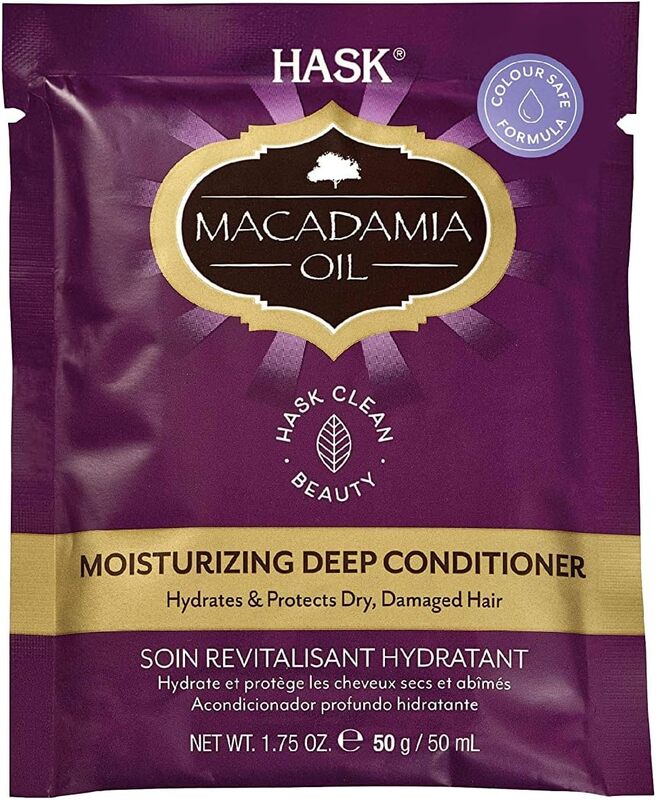 Hask Macadamia Oil Moisturizing Deep Conditioning Treatment Packet, 50g