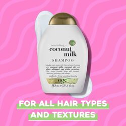 Ogx Nourishing + Coconut Milk New Gentle and Ph Balanced Formula Shampoo, 385ml