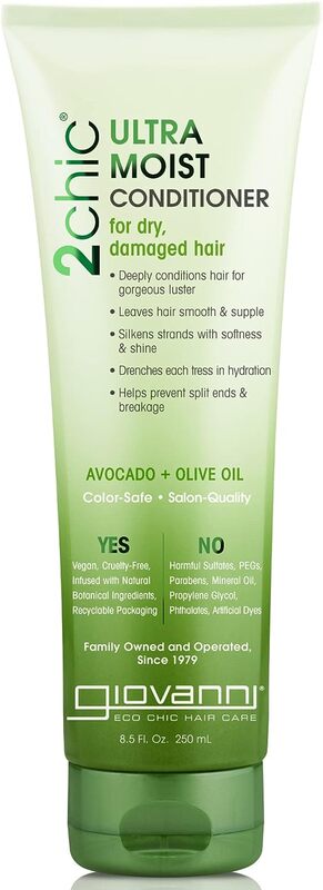 Giovanni 2Chic Ultra Moist Conditioner for Damaged Hair, 8.5oz