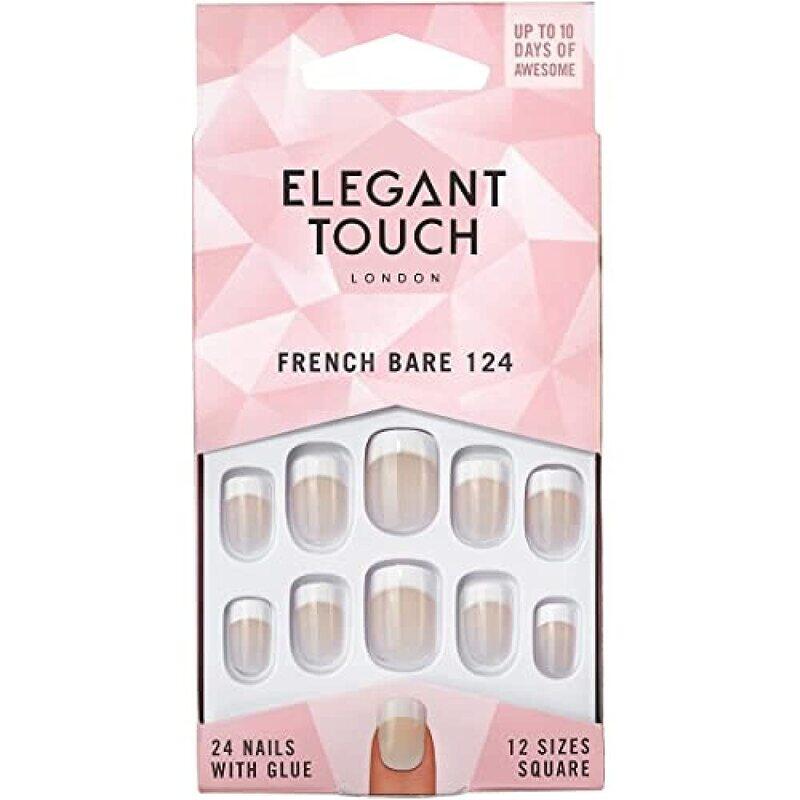 

Elegant Touch Core Colour Nails With Glue, 24-Piece, French Bare 124, Beige