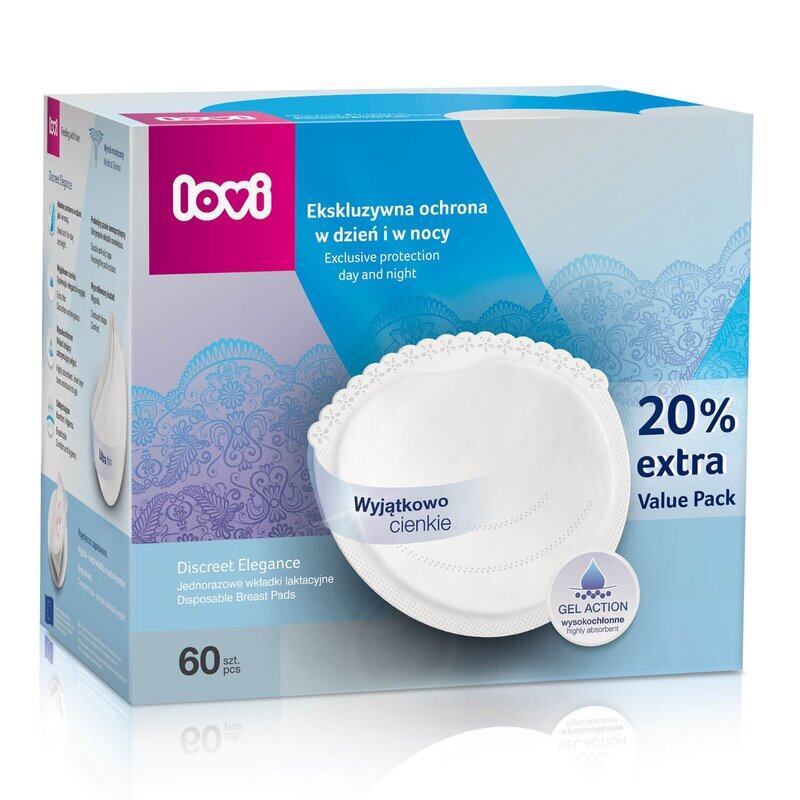

Lovi Discreet Elegance Breast Pads, 60 Pieces, Multicolour
