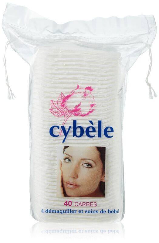 

Cybele Square Cotton Pads, 40 Pieces, White