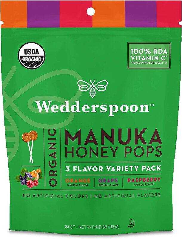

Wedderspoon Organic Manuka Honey Pops, 118g