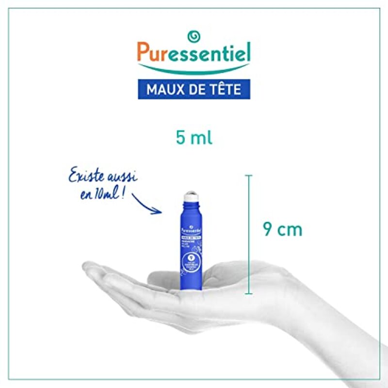 Puressentiel Headache Roll-On with 9 Essential Oils, 5ml