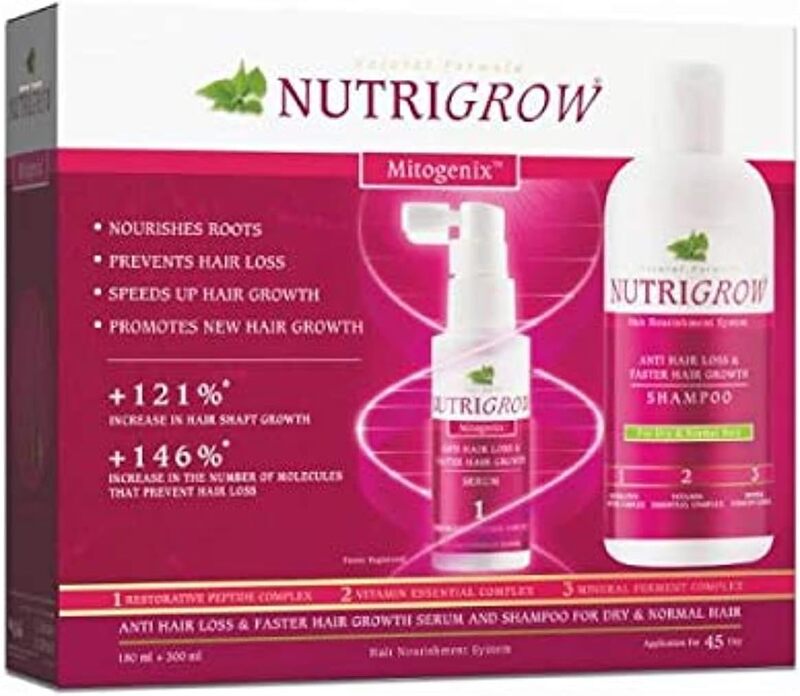 Nutrigrow Mitogenix Shampoo & Serum Set for Dry Hair