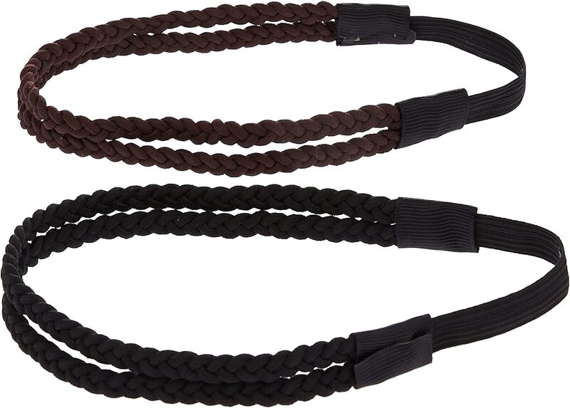 Xcluzive Hair Band, Black/Brown, 2 Pieces