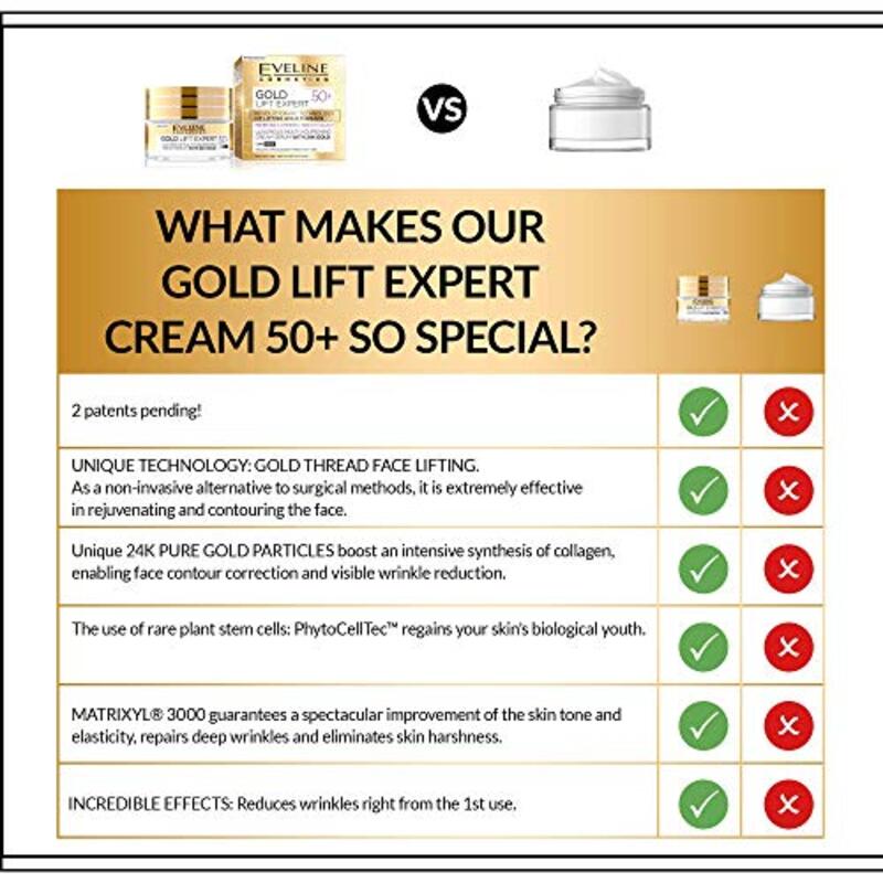 Eveline Cosmetics Gold Lift Expert 50+ with 24 Carat Gold, 50ml