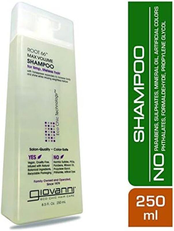 Giovanni Root 66 Max Volume Shampoo for Fine Hair, 250ml