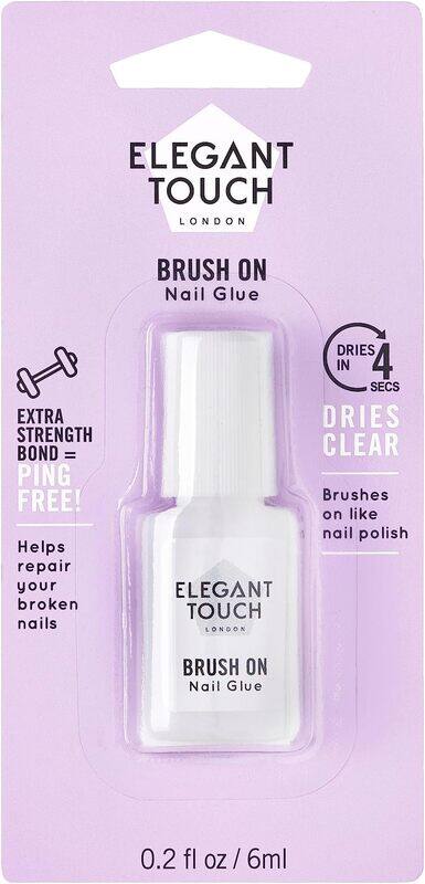 

Elegant Touch Brush on Nail Glue, 6ml, Clear