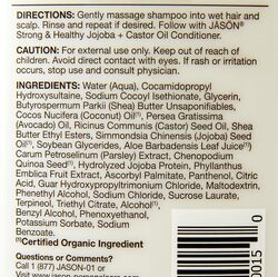 Jason Natural Organic Jojobo Castorl Oil Shampoo, 473ml