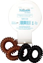 Xcluzive 4-Coiled Ponytailers, Small, 4 Pieces