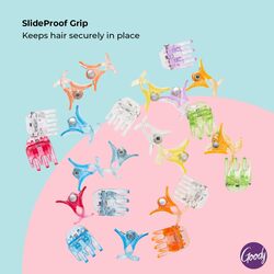 Goody Slideproof Classics Mini Claw Clips for Girls, 24 Pieces