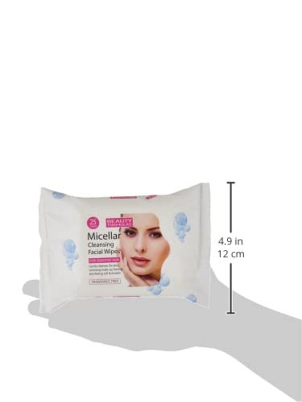 Beauty Formulas Micellar Cleaning Facial Wipes, 25 Wipes