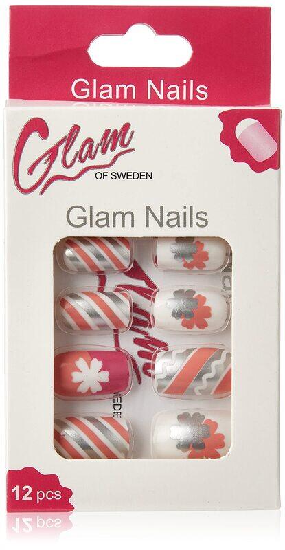 

Glam Of Sweden Zebra Pattern False Nails, 12 Pieces, Multicolour