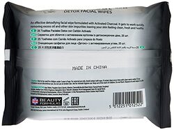 Beauty Formulas Charcoal Detox Facial Wipes, 25 Wipes