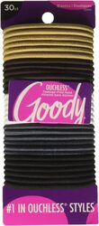 Goody Ouchless Braided Java Bean Elastics for Women, Neutral, 30 Pieces