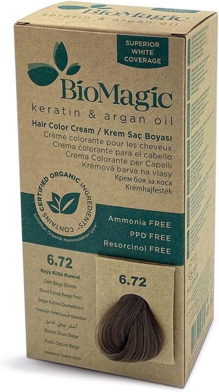 Biomagic Permanent Hair Dye, 60ml, Dark Beige Blonde