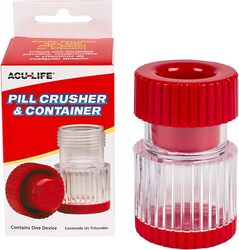 Acu-Life Pill Crusher and Container, Red