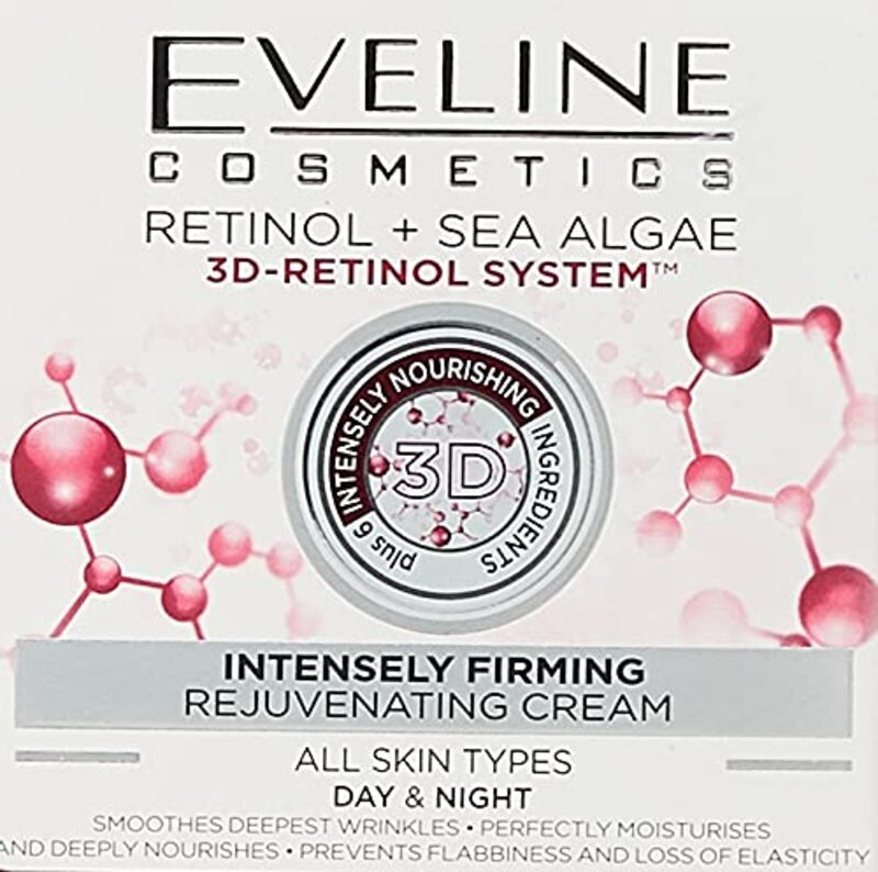 Eveline Cosmetics Nature Line 3D Seaweed Intensive Firming Rejuvenating Day & Night Cream, 50ml