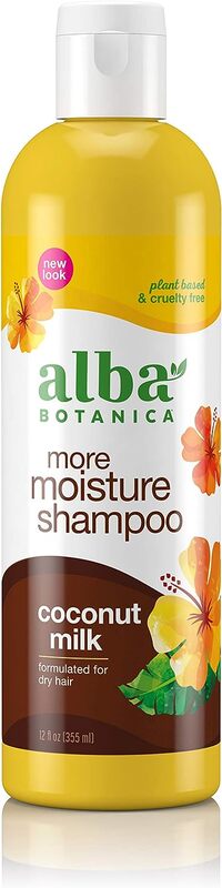 Alba Botanica Coconut Milk More Moisture Shampoo, 12oz