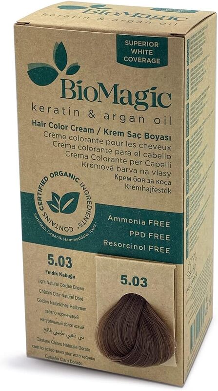 Biomagic Hair Color, 60ml, 5/03 Light Natural Golden Brown