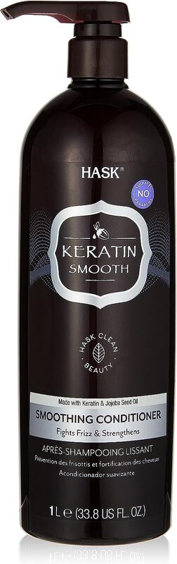 Hask Keratin Fight Frizz & Strengthens Smoothing Conditioner, 1 Liter