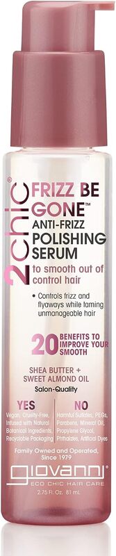 Giovanni 2Chic Frizz Be Gone Anti-Frizz Polishing Serum, 2.75oz