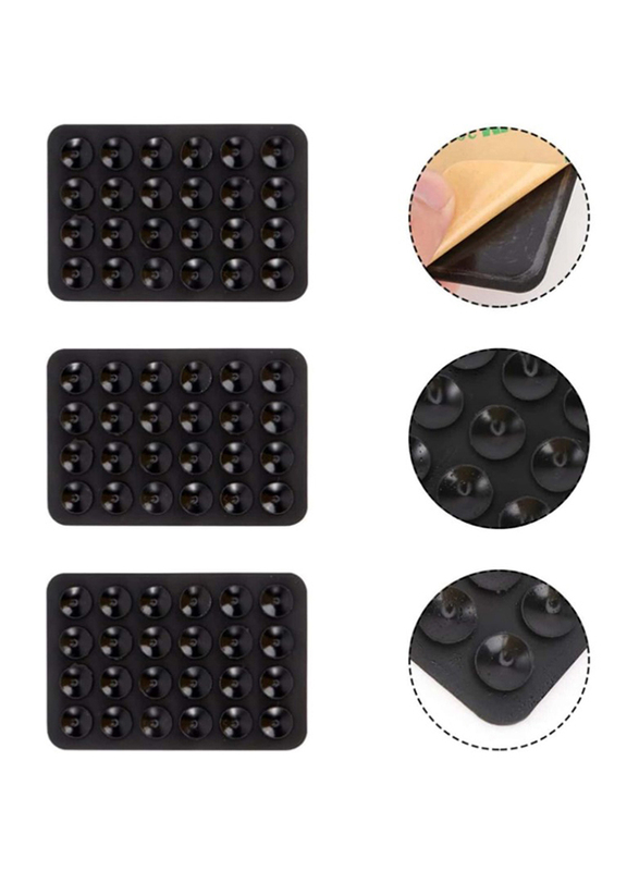 Uptrack Lifestyle Silicone Phone Mat with Suction Cup, Black