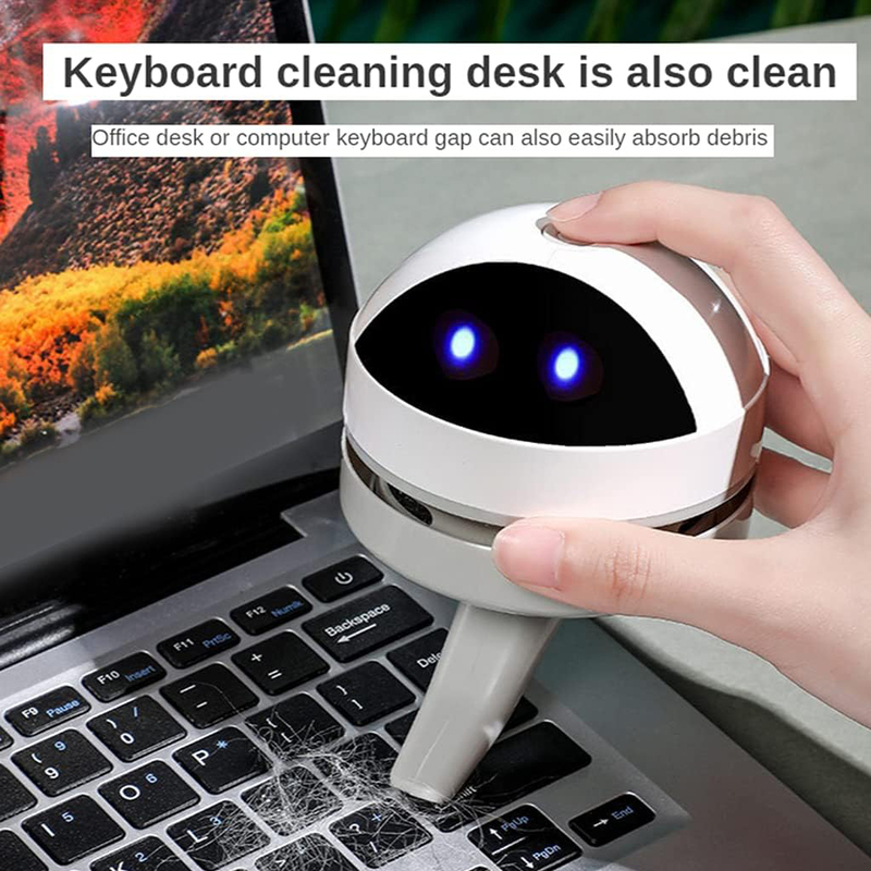Uptrack Lifestyle Creative Mini Desktop Handheld Vacuum Cleaner for Kids, White