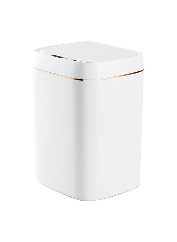 Uptrack Lifestyle 13L Rechargeable Intelligent Quiet Sensor Automatic Trash Can, White